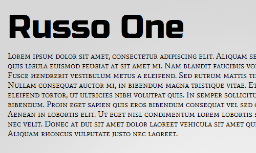 an example of Russo One and Mate SC fonts together