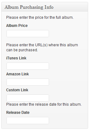 Album purchasing info