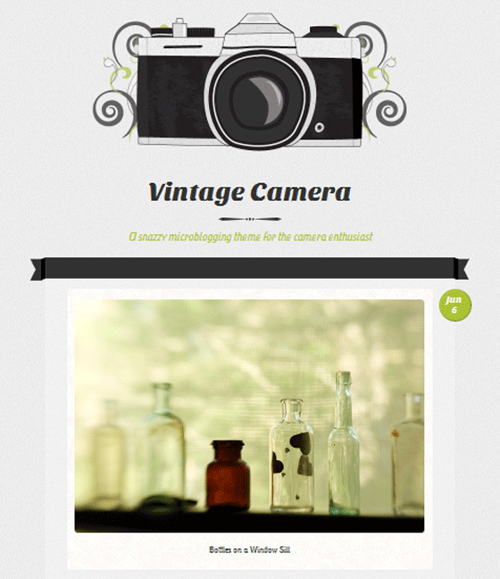 vintage camera theme screenshot