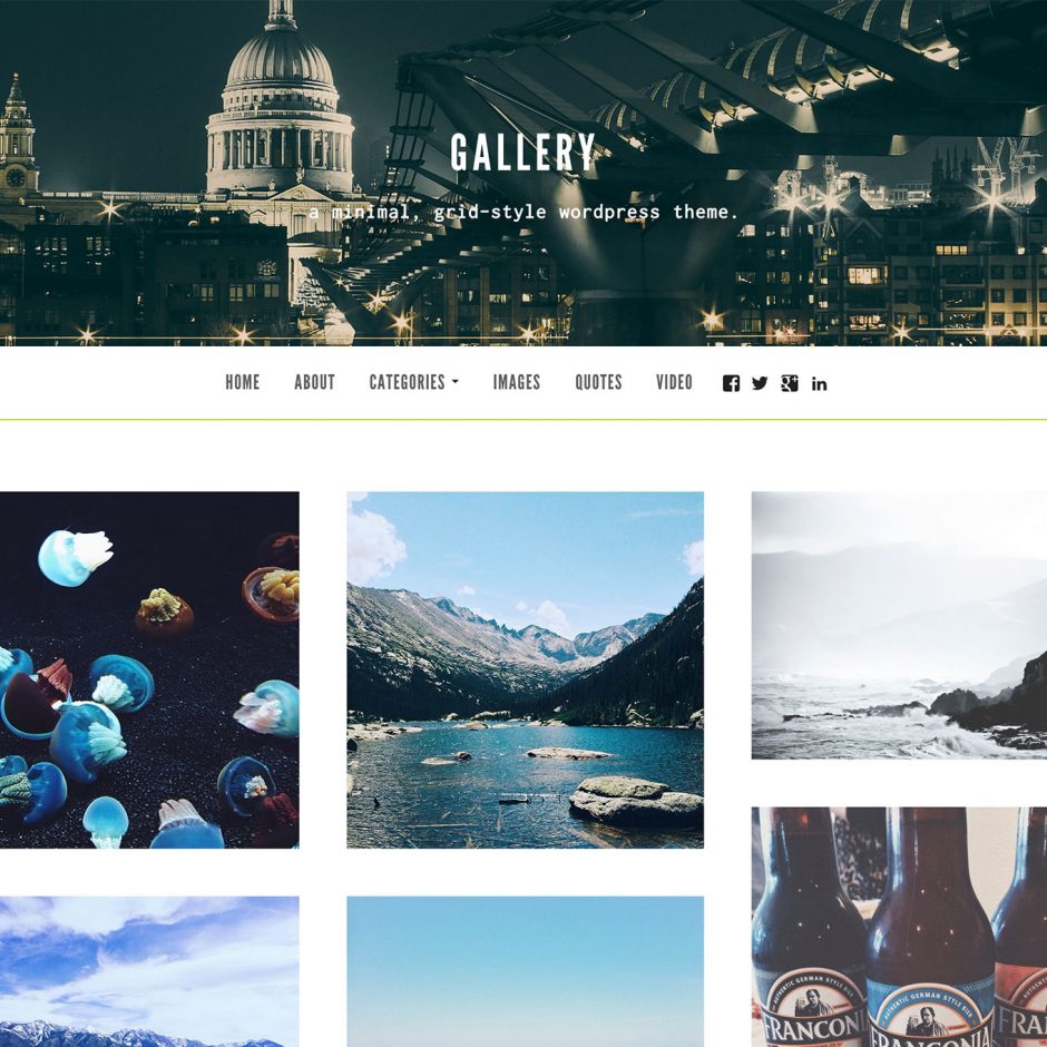 Gallery WordPress Theme for Bloggers, Photographers, and People Too!