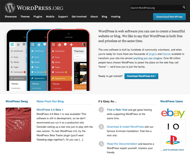 WordPress.org Home Page